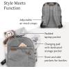 UPPAbaby Changing Backpack – Multiple Storage Compartments – Side Bottle + Laptop Pockets – Trolley Sleeve – Stroller Strap Attachment – Ada -Sandstone Mélange | Chestnut Leather(Savannah (Pearl Gray Jacquard/Chestnut Leather))