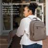 UPPAbaby Changing Backpack – Multiple Storage Compartments – Side Bottle + Laptop Pockets – Trolley Sleeve – Stroller Strap Attachment – Ada -Sandstone Mélange | Chestnut Leather(Gregory (Blue Mélange/Saddle Leather))