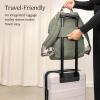 UPPAbaby Changing Backpack – Multiple Storage Compartments – Side Bottle + Laptop Pockets – Trolley Sleeve – Stroller Strap Attachment – Ada -Sandstone Mélange | Chestnut Leather(Owen (Mocha Mélange/Chestnut Leather))