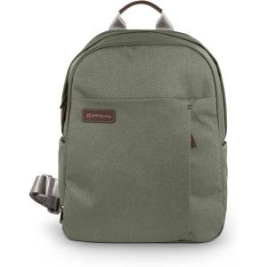 UPPAbaby Changing Backpack – Multiple Storage Compartments – Side Bottle + Laptop Pockets – Trolley Sleeve – Stroller Strap Attachment – Ada -Sandstone Mélange | Chestnut Leather(Evelyn (Meadow Green/Chestnut Leather))