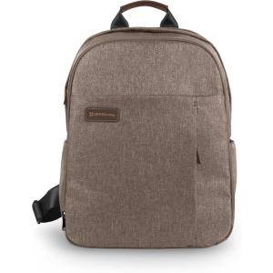 UPPAbaby Changing Backpack – Multiple Storage Compartments – Side Bottle + Laptop Pockets – Trolley Sleeve – Stroller Strap Attachment – Ada -Sandstone Mélange | Chestnut Leather(Owen (Mocha Mélange/Chestnut Leather))