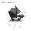 UPPAbaby Aria V2 Lightweight Infant Car Seat – Just Under 6 lbs – Base with Load Leg + Infant Insert + All-Weather FootCover Included – Direct Stroller Attachment – Ada (Sandstone)(Callum (Stone Blue))
