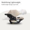 UPPAbaby Aria V2 Lightweight Infant Car Seat – Just Under 6 lbs – Base with Load Leg + Infant Insert + All-Weather FootCover Included – Direct Stroller Attachment – Ada (Sandstone)(Declan (Oat Mélange))