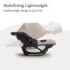 UPPAbaby Aria V2 Lightweight Infant Car Seat – Just Under 6 lbs – Base with Load Leg + Infant Insert + All-Weather FootCover Included – Direct Stroller Attachment – Ada (Sandstone)(Ada (Sandstone Mélange))