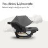 UPPAbaby Aria V2 Lightweight Infant Car Seat – Just Under 6 lbs – Base with Load Leg + Infant Insert + All-Weather FootCover Included – Direct Stroller Attachment – Ada (Sandstone)(Greyson (Charcoal Mélange))