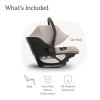 UPPAbaby Aria V2 Lightweight Infant Car Seat – Just Under 6 lbs – Base with Load Leg + Infant Insert + All-Weather FootCover Included – Direct Stroller Attachment – Ada (Sandstone)(Ada (Sandstone Mélange))