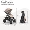 UPPAbaby Vista V3 Convertible Single-to-Double Stroller for Baby & Toddler, 30+ Configurations, Car Seat Compatible, All-Wheel Suspension, XL Basket – Ada (Sandstone Mélange/Carbon Frame)(Ada (Sandstone Mélange))
