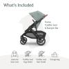 UPPAbaby Vista V3 Convertible Single-to-Double Stroller for Baby & Toddler, 30+ Configurations, Car Seat Compatible, All-Wheel Suspension, XL Basket – Ada (Sandstone Mélange/Carbon Frame)(Kenzi (Mystic Aqua))