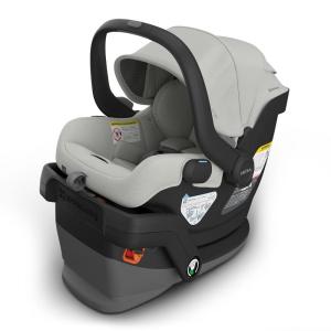 UPPAbaby Mesa V3 Infant Car Seat – Easy Installation + SmartSecure Technology – Attaches to Stroller | Base + Infant Insert Included – Ada (Sandstone)(Savannah (Pearl Gray Jacquard))