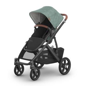 UPPAbaby Vista V3 Convertible Single-to-Double Stroller for Baby & Toddler, 30+ Configurations, Car Seat Compatible, All-Wheel Suspension, XL Basket – Ada (Sandstone Mélange/Carbon Frame)(Gwen (Green Mélange))