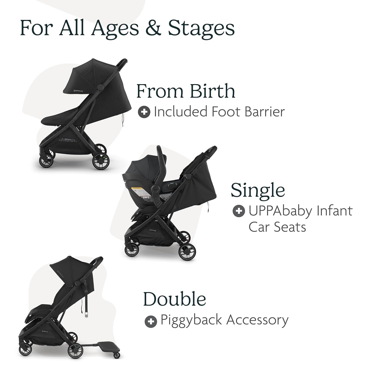 image:imageUPPAbaby Minu V3 Travel Stroller Lightweight Compact Design OneHand Fold Unfold from Birth Overhead Compatible James BlackCarbon FrameBlack LeatherAda Sandstone MelangeCarbon FrameChestnut Leather