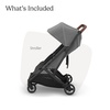 UPPAbaby Minu Duo Side-by-Side Double Stroller – Lightweight + Compact Design for Travel – Easy Fold- from Birth to Toddler – Independent Recline -James (Black/Carbon Frame/Black Leather)(Greyson (Charcoal Mélange/Carbon Frame/Saddle Leather))