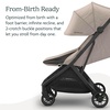 UPPAbaby Minu V3 Travel Stroller – Lightweight + Compact Design – One-Hand Fold + Unfold – from Birth + Overhead Compatible – James (Black/Carbon Frame/Black Leather)(Ada (Sandstone Melange/Carbon Frame/Chestnut Leather))