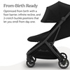 UPPAbaby Minu V3 Travel Stroller – Lightweight + Compact Design – One-Hand Fold + Unfold – from Birth + Overhead Compatible – James (Black/Carbon Frame/Black Leather)(James (Black/Carbon Frame/Black Leather))