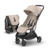 UPPAbaby Minu V3 Travel Stroller – Lightweight + Compact Design – One-Hand Fold + Unfold – from Birth + Overhead Compatible – James (Black/Carbon Frame/Black Leather)(Ada (Sandstone Melange/Carbon Frame/Chestnut Leather))