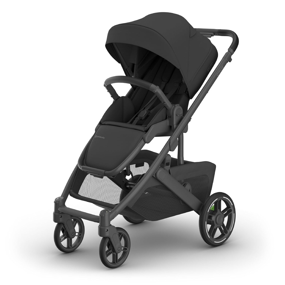 image:imageUPPAbaby Cruz V3 Stroller from Birth Car Seat Compatible FullSize Reversible Seat Infant Insert Bug and Rain Shields Included James BlackCarbon FrameBlack LeatherJake Charcoal