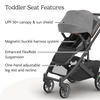 UPPAbaby Cruz V3 Stroller – from Birth + Car Seat Compatible – Full-Size, Reversible Seat – Infant Insert, Bug and Rain Shields Included – James (Black/Carbon Frame/Black Leather)(Greyson (Charcoal Mélange))