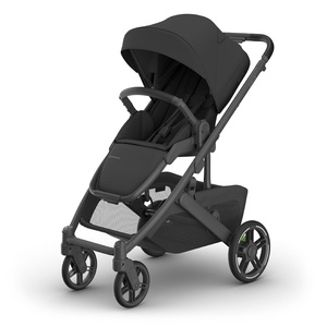 UPPAbaby Cruz V3 Stroller – from Birth + Car Seat Compatible – Full-Size, Reversible Seat – Infant Insert, Bug and Rain Shields Included – James (Black/Carbon Frame/Black Leather)(Jake (Charcoal))