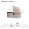 UPPAbaby Bassinet V3 – Compatible with Vista, Cruz, Ridge Strollers – Overnight Sleep Solution – Mattress, Sheet and Bug Shield Included – James (Black/Carbon Frame)(Ada (Sandstone Mélange))