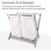 UPPAbaby Bassinet V3 – Compatible with Vista, Cruz, Ridge Strollers – Overnight Sleep Solution – Mattress, Sheet and Bug Shield Included – James (Black/Carbon Frame)(Grey)