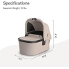 UPPAbaby Bassinet V3 – Compatible with Vista, Cruz, Ridge Strollers – Overnight Sleep Solution – Mattress, Sheet and Bug Shield Included – James (Black/Carbon Frame)(Ada (Sandstone Mélange))