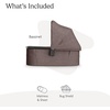 UPPAbaby Bassinet V3 – Compatible with Vista, Cruz, Ridge Strollers – Overnight Sleep Solution – Mattress, Sheet and Bug Shield Included – James (Black/Carbon Frame)(Owen (Mocha Mélange))
