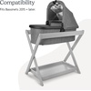 UPPAbaby Bassinet V3 – Compatible with Vista, Cruz, Ridge Strollers – Overnight Sleep Solution – Mattress, Sheet and Bug Shield Included – James (Black/Carbon Frame)(Natural)