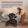 UPPAbaby Cruz V3 Stroller + Aria V2 Lightweight Car Seat Travel System Combo – Toddler Seat, Bumper Bar, Bug and Rain Shield, Car Seat Base, and Infant Insert Included – Callum (Stone Blue)(Callum (Stone Blue))