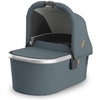 UPPAbaby Bassinet V3 – Compatible with Vista, Cruz, Ridge Strollers – Overnight Sleep Solution – Mattress, Sheet and Bug Shield Included – James (Black/Carbon Frame)(Callum (Stone Blue))