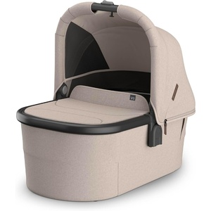 UPPAbaby Bassinet V3 – Compatible with Vista, Cruz, Ridge Strollers – Overnight Sleep Solution – Mattress, Sheet and Bug Shield Included – James (Black/Carbon Frame)(Ada (Sandstone Mélange))