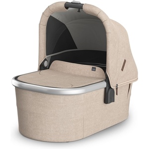 UPPAbaby Bassinet V3 – Compatible with Vista, Cruz, Ridge Strollers – Overnight Sleep Solution – Mattress, Sheet and Bug Shield Included – James (Black/Carbon Frame)(Declan (Oat Mélange))