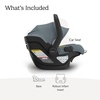 UPPAbaby Mesa V3 Infant Car Seat – Easy Installation + SmartSecure Technology – Attaches to Stroller | Base + Infant Insert Included – James (Black)(Callum (Stone Blue))