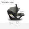 UPPAbaby Mesa V3 Infant Car Seat – Easy Installation + SmartSecure Technology – Attaches to Stroller | Base + Infant Insert Included – James (Black)(Evelyn (Meadow Green))