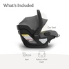 UPPAbaby Mesa V3 Infant Car Seat – Easy Installation + SmartSecure Technology – Attaches to Stroller | Base + Infant Insert Included – James (Black)(Greyson (Charcoal Mélange))