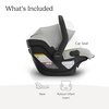 UPPAbaby Mesa V3 Infant Car Seat – Easy Installation + SmartSecure Technology – Attaches to Stroller | Base + Infant Insert Included – James (Black)(Savannah (Pearl Gray Jacquard))