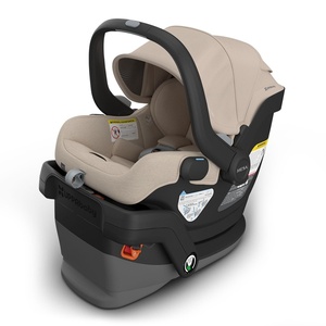 UPPAbaby Mesa V3 Infant Car Seat – Easy Installation + SmartSecure Technology – Attaches to Stroller | Base + Infant Insert Included – James (Black)(Declan (Oat Mélange))