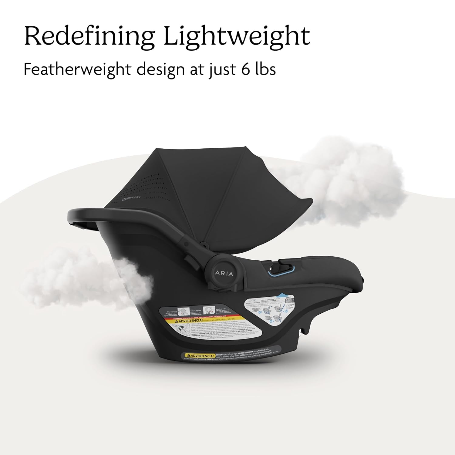 image:imageUPPAbaby Aria V2 Lightweight Infant Car Seat Load Leg amp Cover JamesJames Black