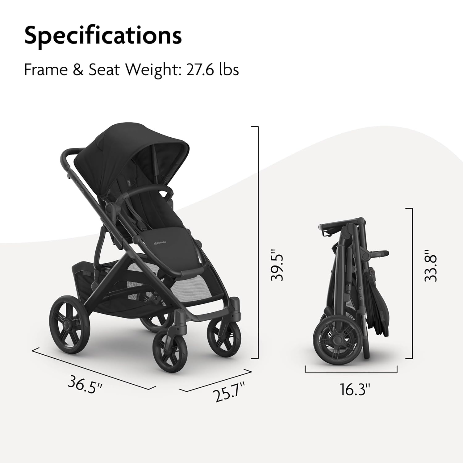 image:imageUPPAbaby Vista V3 Convertible SingletoDouble Stroller JamesJake Charcoal