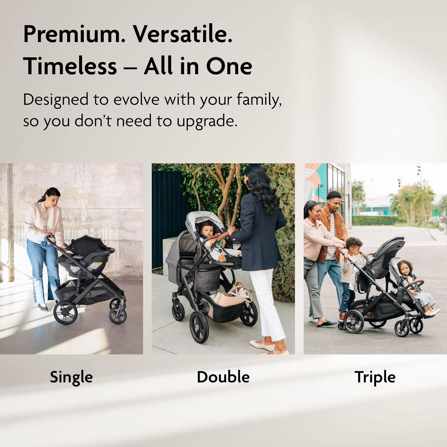 image:imageUPPAbaby Vista V3 Convertible SingletoDouble Stroller JamesJake Charcoal