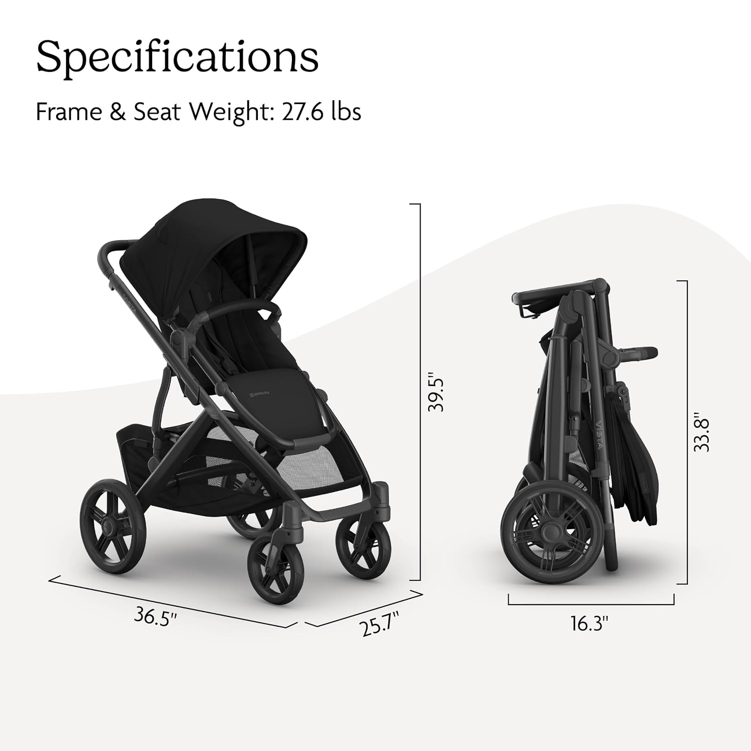 image:imageUPPAbaby Vista V3 Convertible SingletoDouble Stroller JamesJames Black