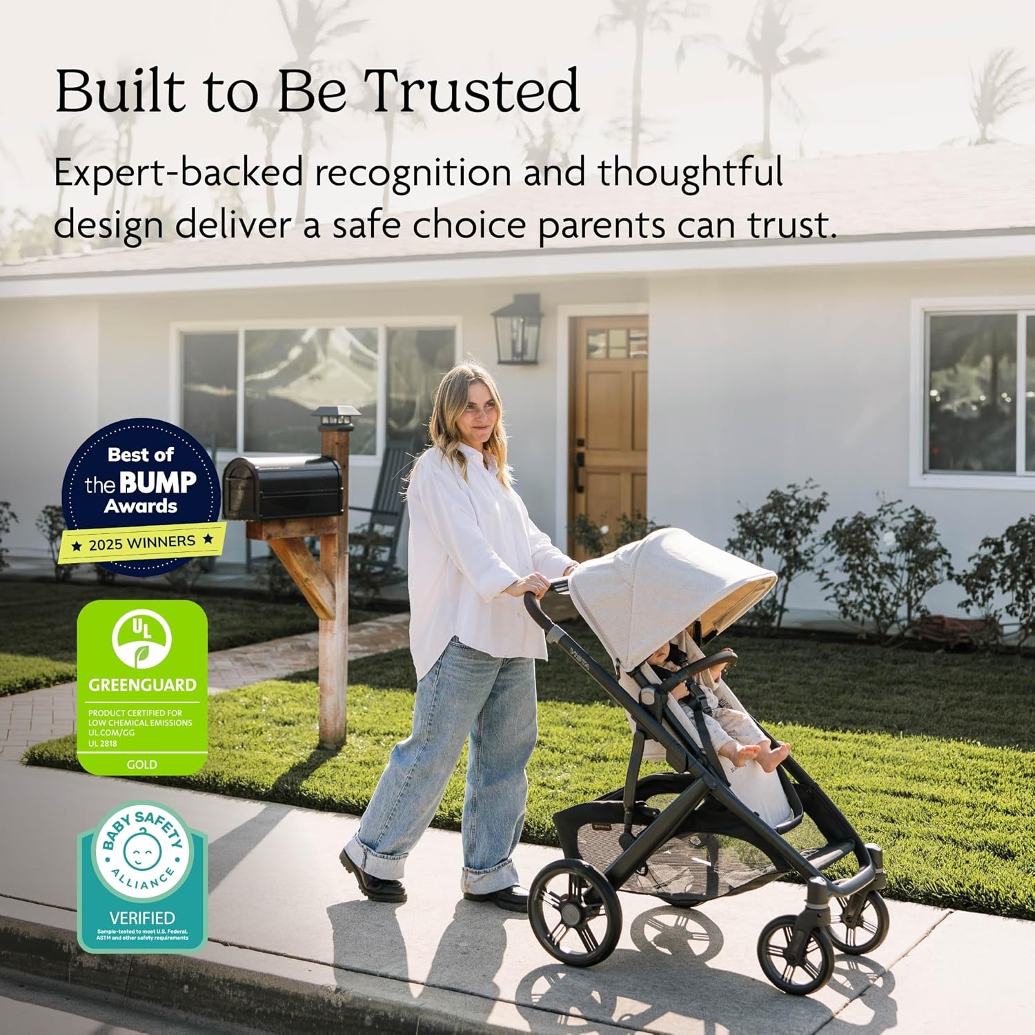 image:imageUPPAbaby Vista V3 Convertible SingletoDouble Stroller JamesSavannah Pearl Grey Jacquard