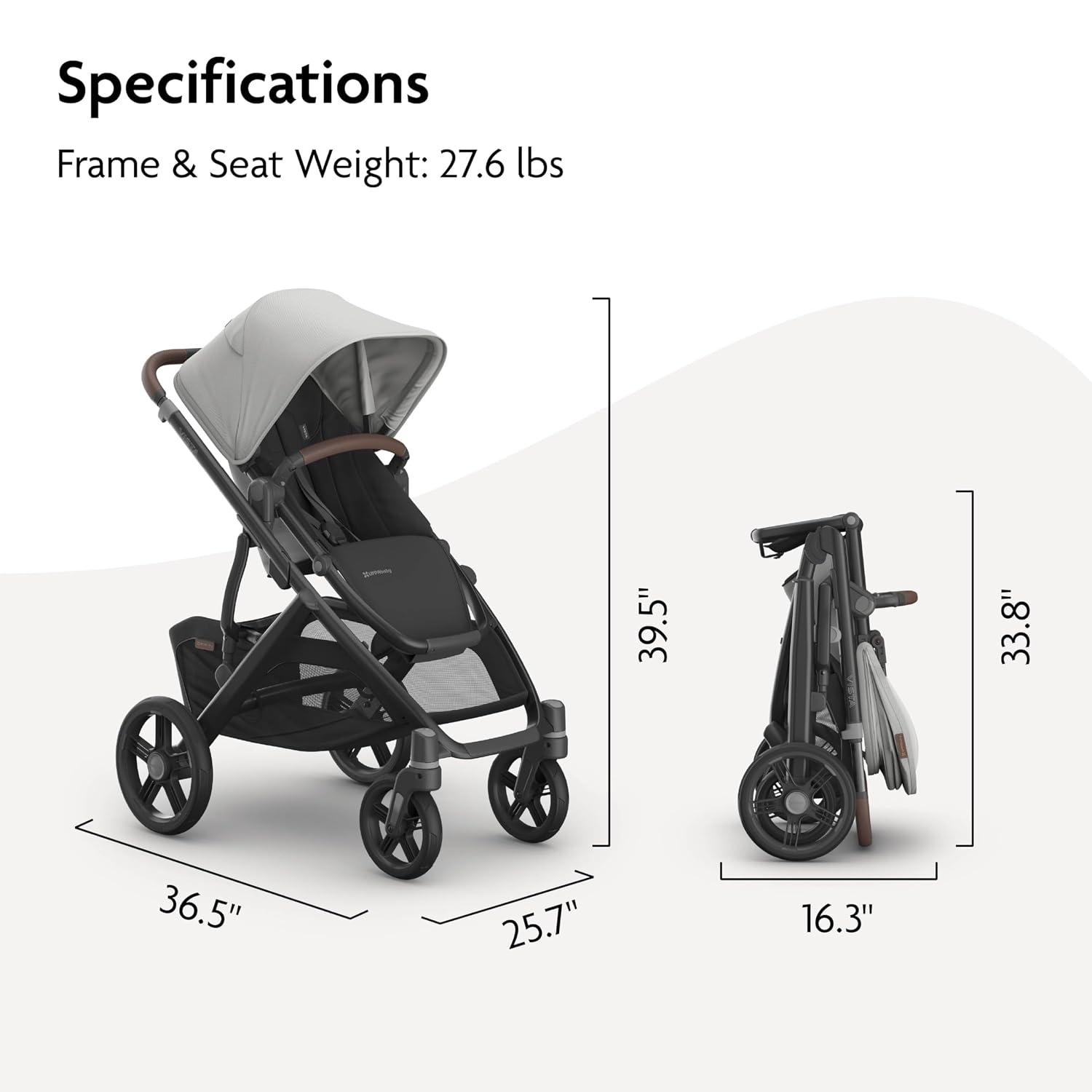image:imageUPPAbaby Vista V3 Convertible SingletoDouble Stroller JamesSavannah Pearl Grey Jacquard