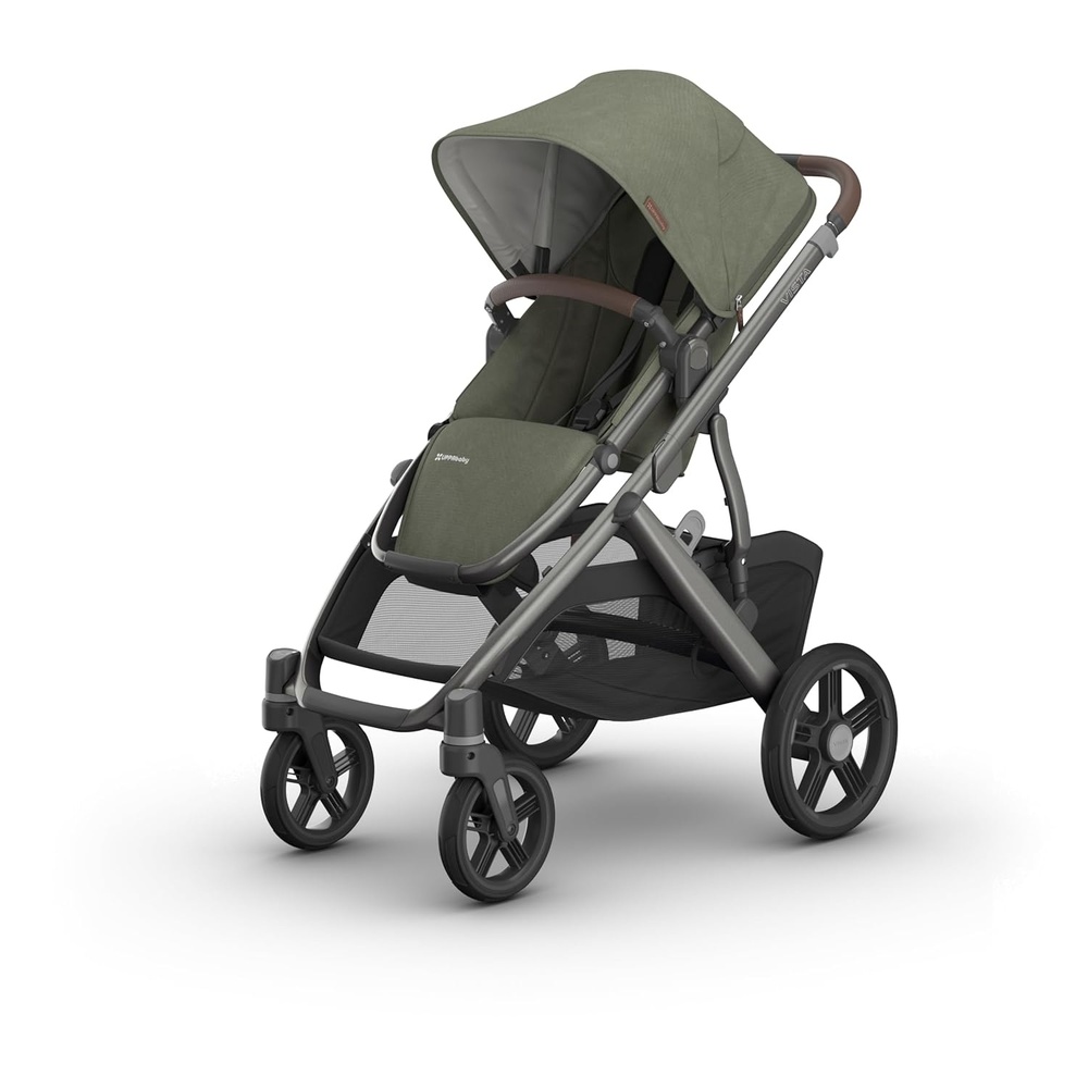 image:imageUPPAbaby Vista V3 Convertible SingletoDouble Stroller JamesEvelyn Meadow Green