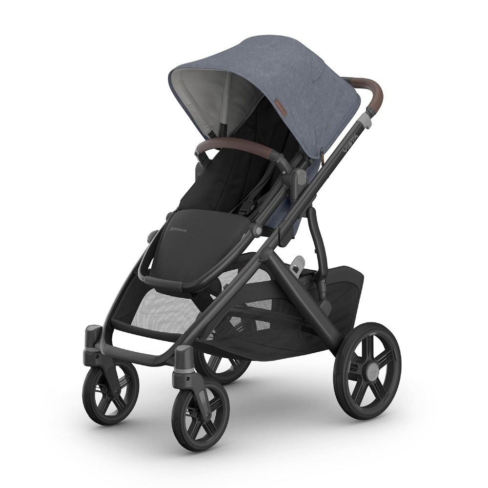 image:imageUPPAbaby Vista V3 Convertible SingletoDouble Stroller JamesJulian Dusty Blue Mlange