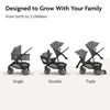 UPPAbaby Vista V3 Convertible Single-to-Double Stroller – James(Savannah (Pearl Grey Jacquard))