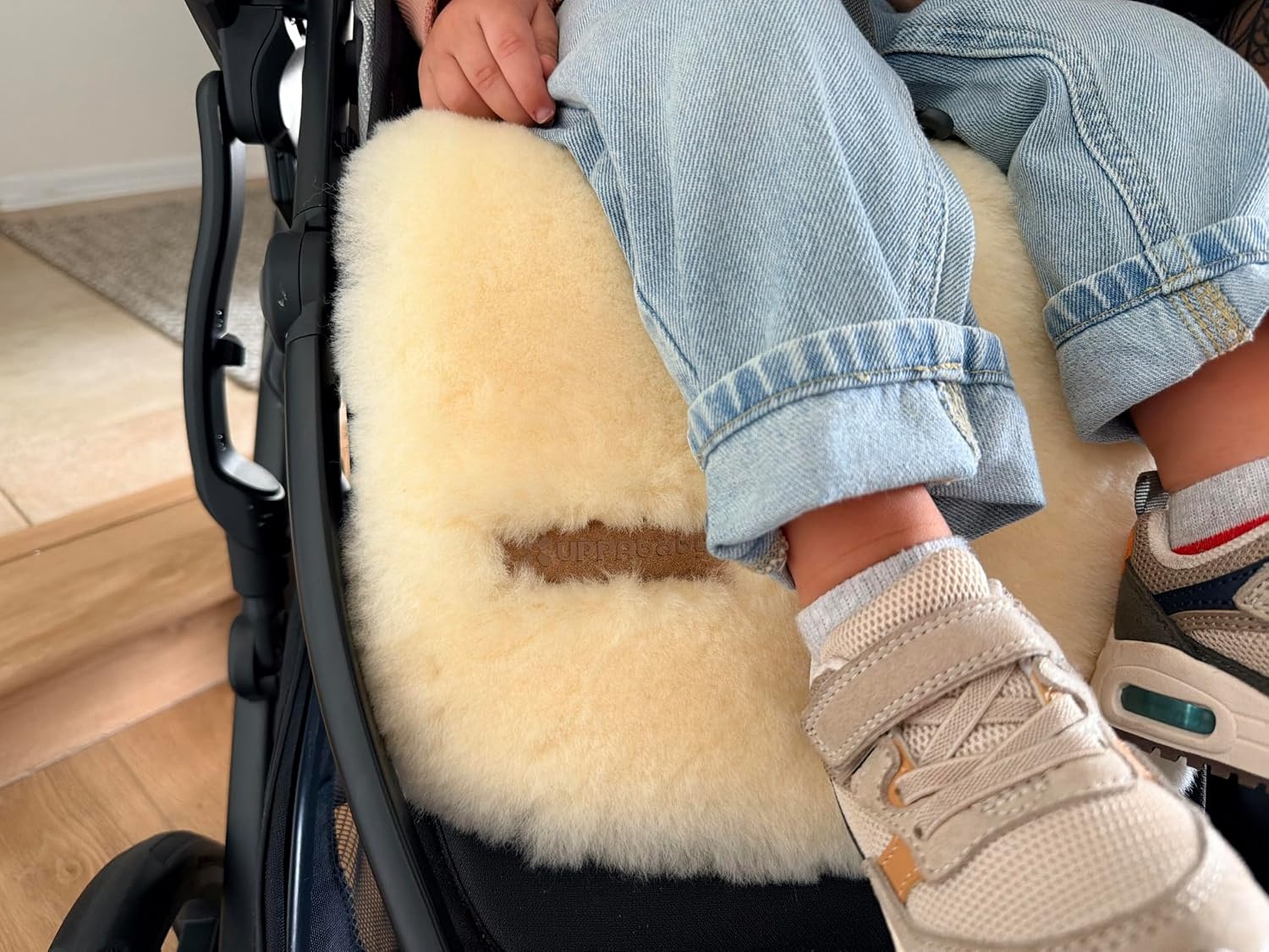 image:imageUPPAbaby Seat Liner Luxe Genuine Shearling Breathable Stroller Liner
