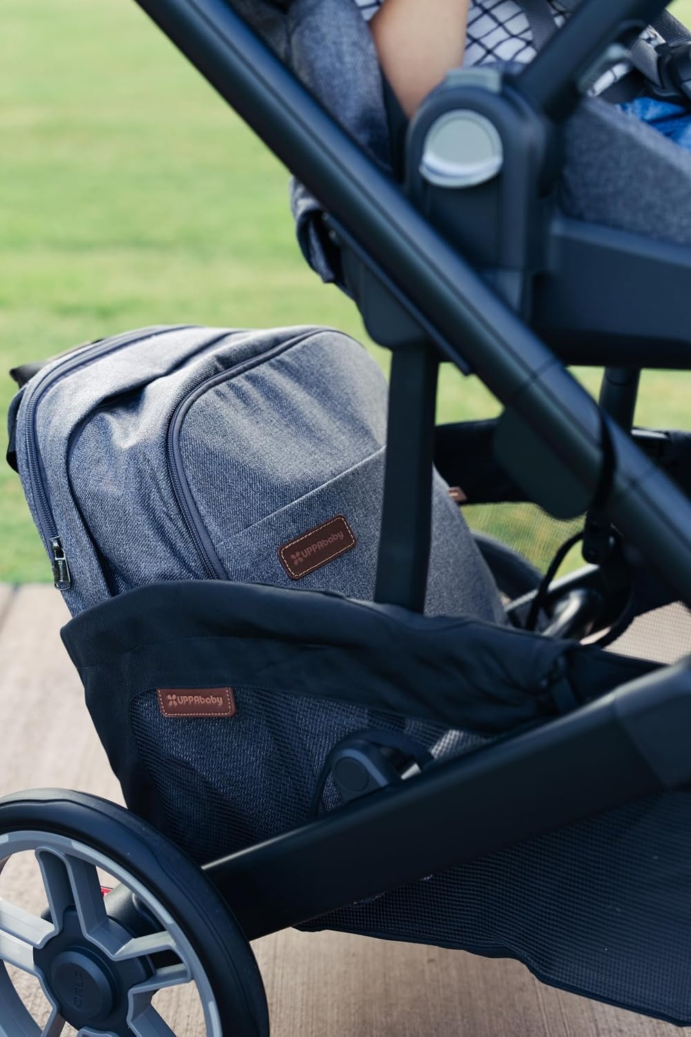 image:imageUPPAbaby Changing Backpack Bottle amp Laptop Pocket Trolley Sleeve JamesAda Sandstone Mlange