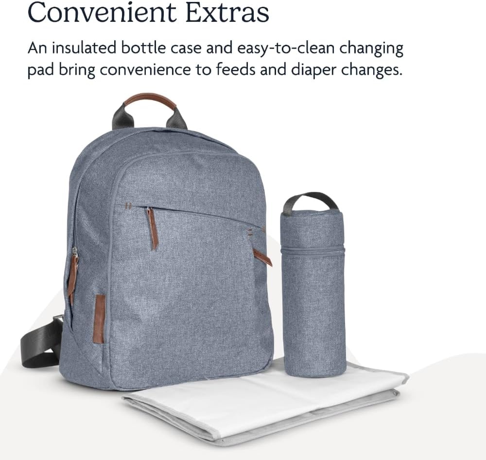 image:imageUPPAbaby Changing Backpack Bottle amp Laptop Pocket Trolley Sleeve JamesJake Charcoal