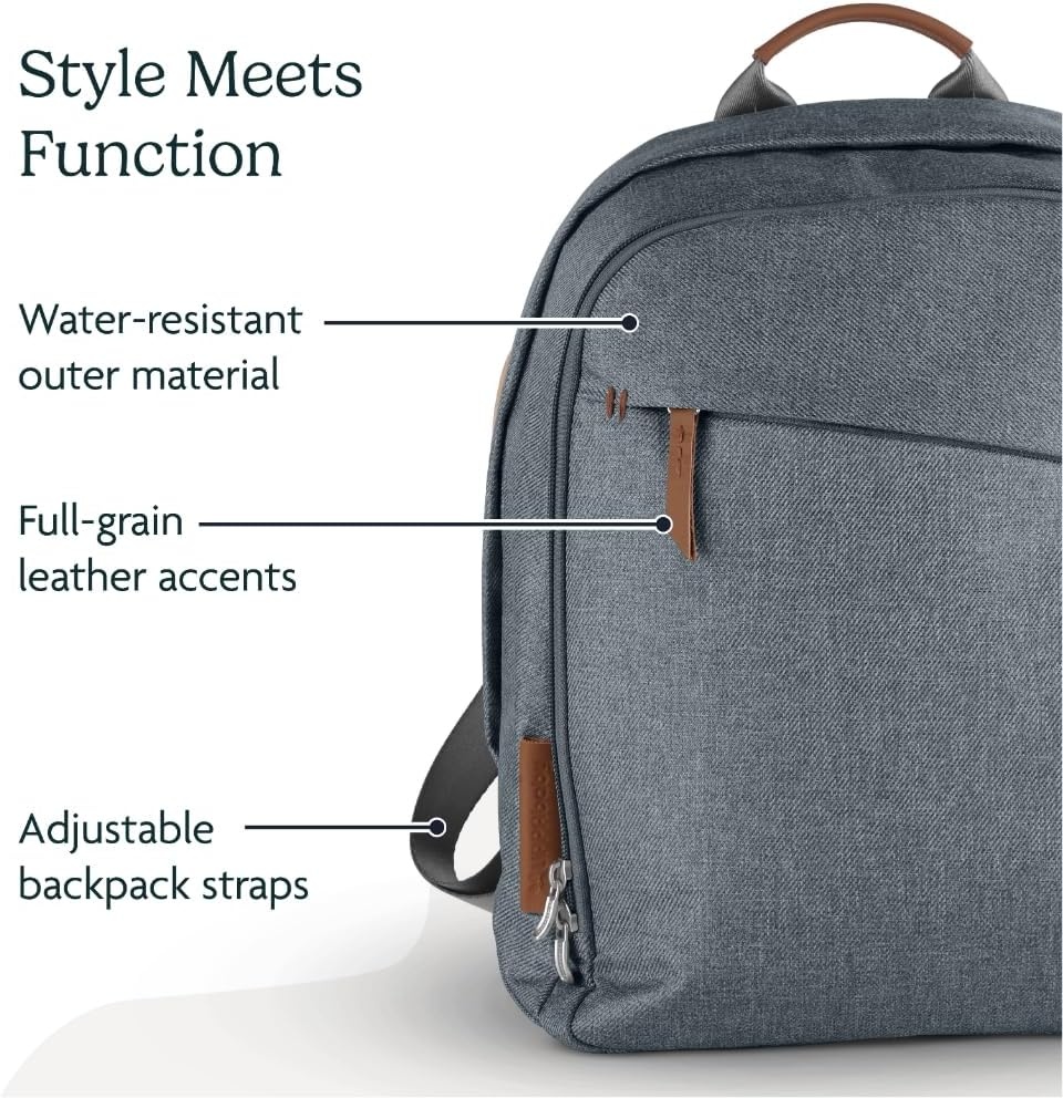image:imageUPPAbaby Changing Backpack Bottle amp Laptop Pocket Trolley Sleeve JamesJake Charcoal