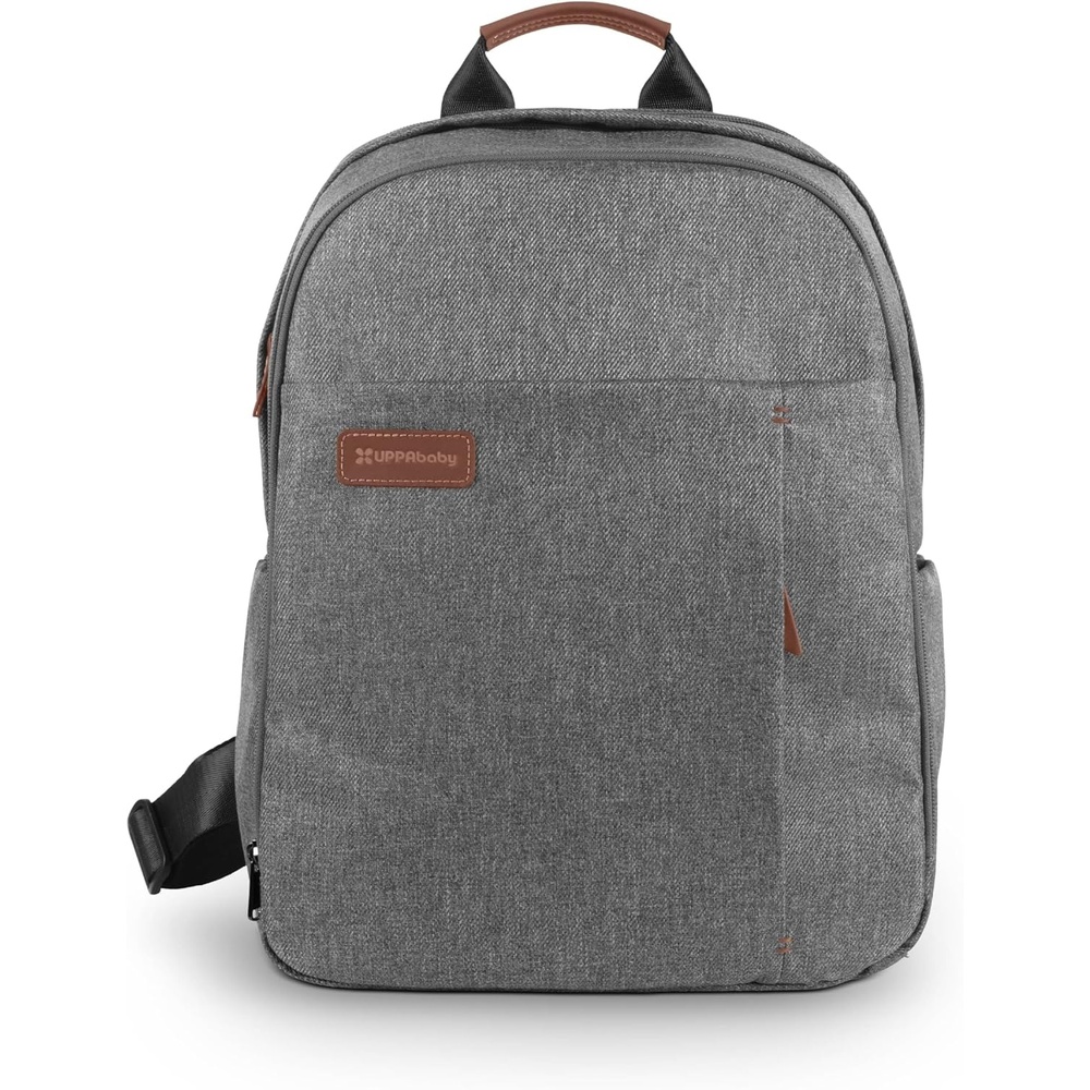 image:imageUPPAbaby Changing Backpack Bottle amp Laptop Pocket Trolley Sleeve JamesGreyson Charcoal Mlange